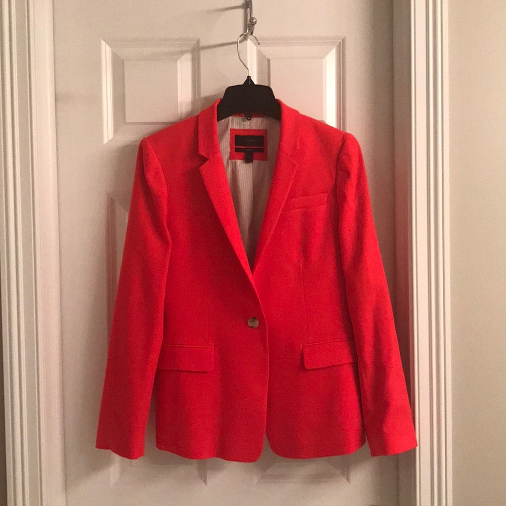 JCrew bright red/orange Regent blazer.  Size 12